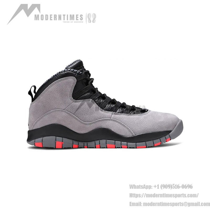 Air Jordan 10 Retro “Cool Grey” 310805-023 クラシックスニーカー Air Jordan 10 Retro “Cool Grey” 310805-023 - クールグレー、レッド&ブラックアクセント