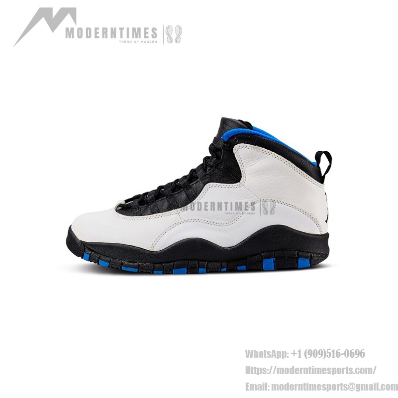 Air Jordan 10 Retro “Orlando” 310805-108 クラシックスニーカー Air Jordan 10 Retro “Orlando” 310805-108 - ホワイト、ブラック&ブルー オーランドインスパイアデザイン
