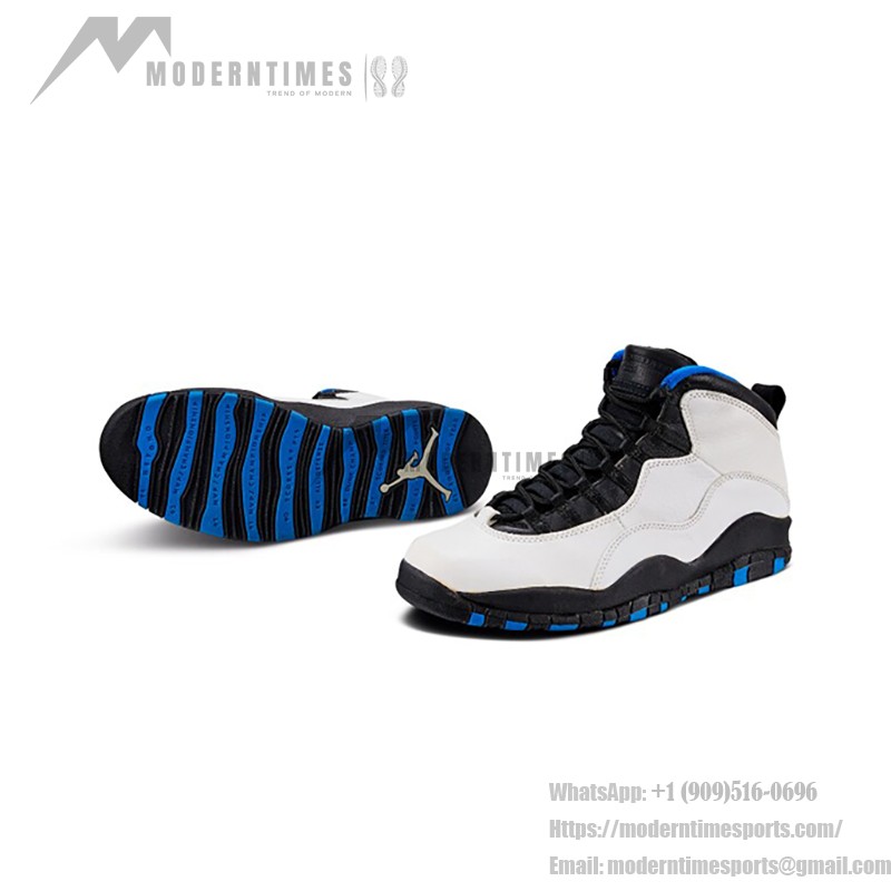 Air Jordan 10 Retro “Orlando” 310805-108 クラシックスニーカー Air Jordan 10 Retro “Orlando” 310805-108 - ホワイト、ブラック&ブルー オーランドインスパイアデザイン