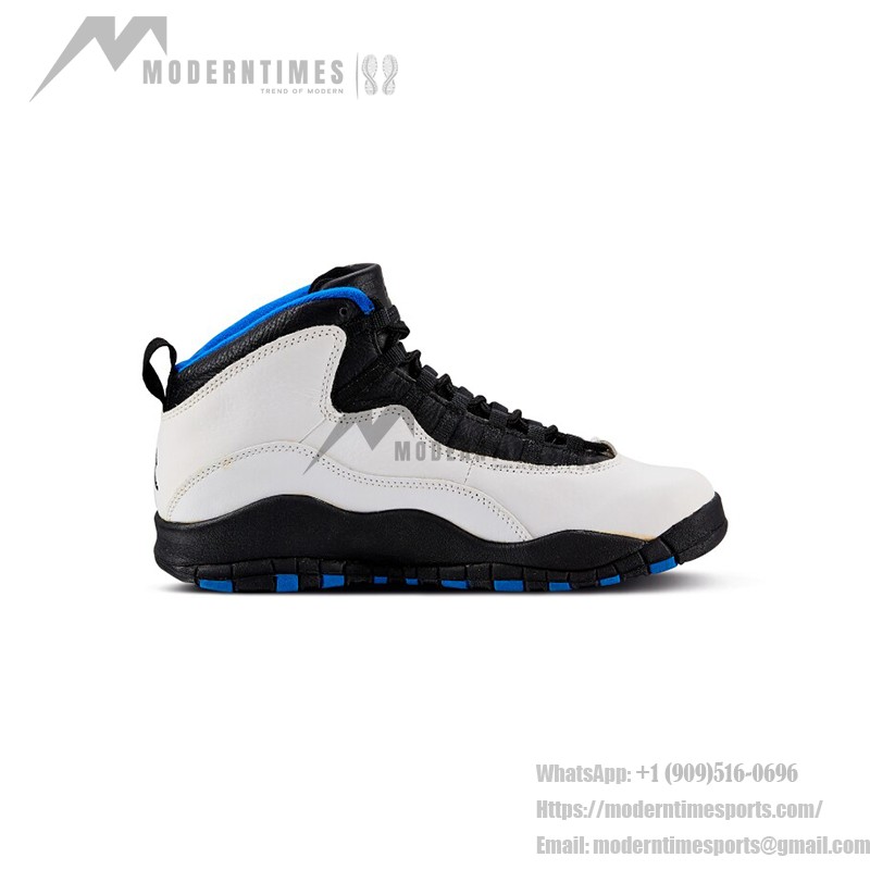 Air Jordan 10 Retro “Orlando” 310805-108 クラシックスニーカー Air Jordan 10 Retro “Orlando” 310805-108 - ホワイト、ブラック&ブルー オーランドインスパイアデザイン