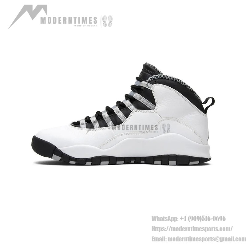 Air Jordan 10 Retro “Steel” 310805-103 クラシックスニーカー Air Jordan 10 Retro “Steel” 310805-103 - ホワイト、ブラック&グレー ミニマルデザイン