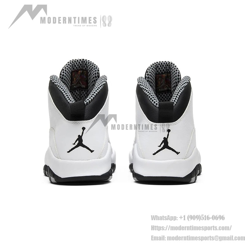 Air Jordan 10 Retro “Steel” 310805-103 クラシックスニーカー Air Jordan 10 Retro “Steel” 310805-103 - ホワイト、ブラック&グレー ミニマルデザイン