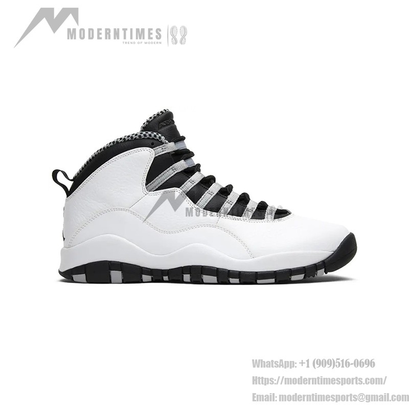 Air Jordan 10 Retro “Steel” 310805-103 クラシックスニーカー Air Jordan 10 Retro “Steel” 310805-103 - ホワイト、ブラック&グレー ミニマルデザイン