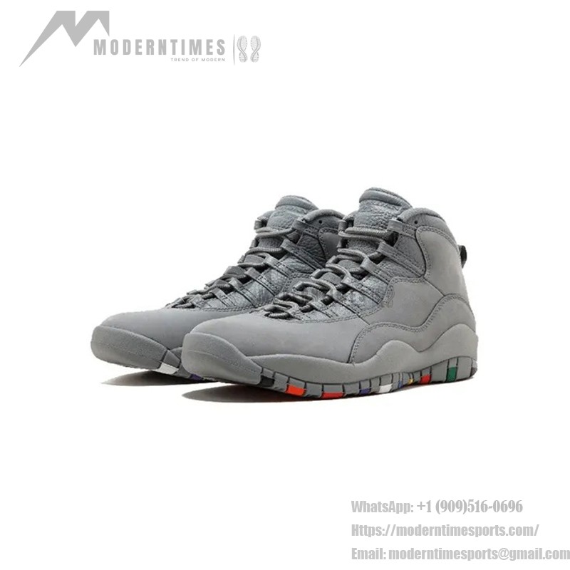 Air Jordan 10 Retro “Cool Grey” (メンズ) 310805-022 クラシックスニーカー Air Jordan 10 Retro “Cool Grey” (メンズ) 310805-022 - クールグレー&マルチカラーソール