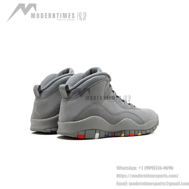 Air Jordan 10 Retro “Cool Grey” (メンズ) 310805-022 クラシックスニーカー Air Jordan 10 Retro “Cool Grey” (メンズ) 310805-022 - クールグレー&マルチカラーソール