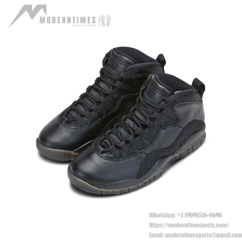 Air Jordan 10 Retro OVO “Black” 819955-030 クラシックスニーカー Air Jordan 10 Retro OVO “Black” 819955-030 - オールブラックラグジュアリーデザイン