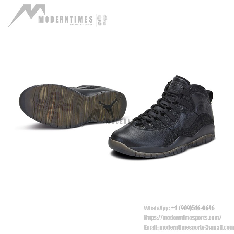 Air Jordan 10 Retro OVO “Black” 819955-030 クラシックスニーカー Air Jordan 10 Retro OVO “Black” 819955-030 - オールブラックラグジュアリーデザイン