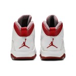 Air Jordan 10 Retro “Red Steel” 310805-161 Classic Sneakers Air Jordan 10 Retro “Red Steel” 310805-161 - White Leather with Red & Grey Accents