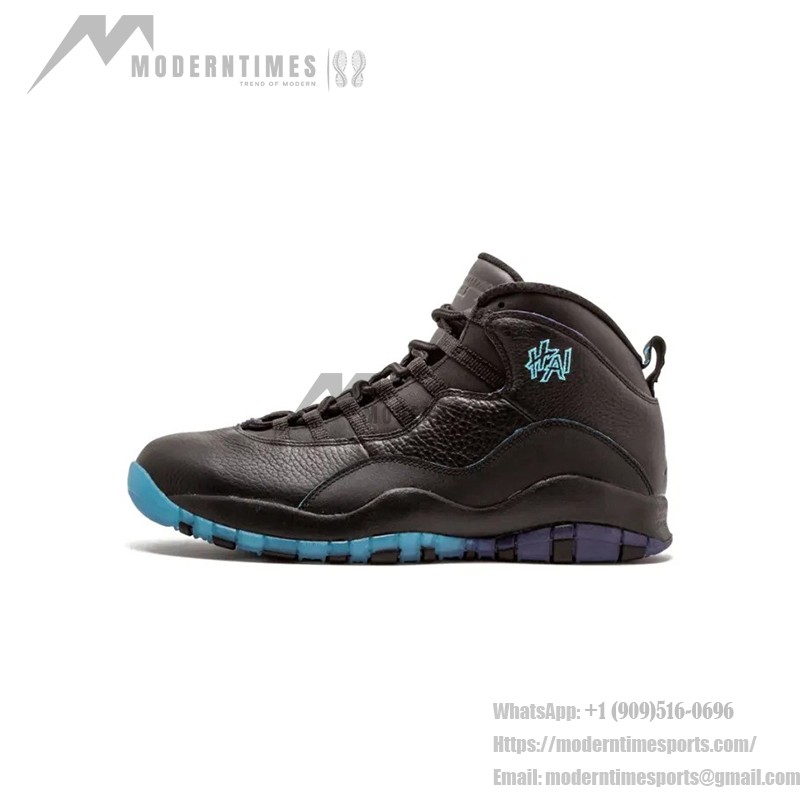 Air Jordan 10 Retro “Shanghai” 310805-024 Classic Sneakers Air Jordan 10 Retro “Shanghai” 310805-024 - Black with Blue Shanghai-Inspired Design