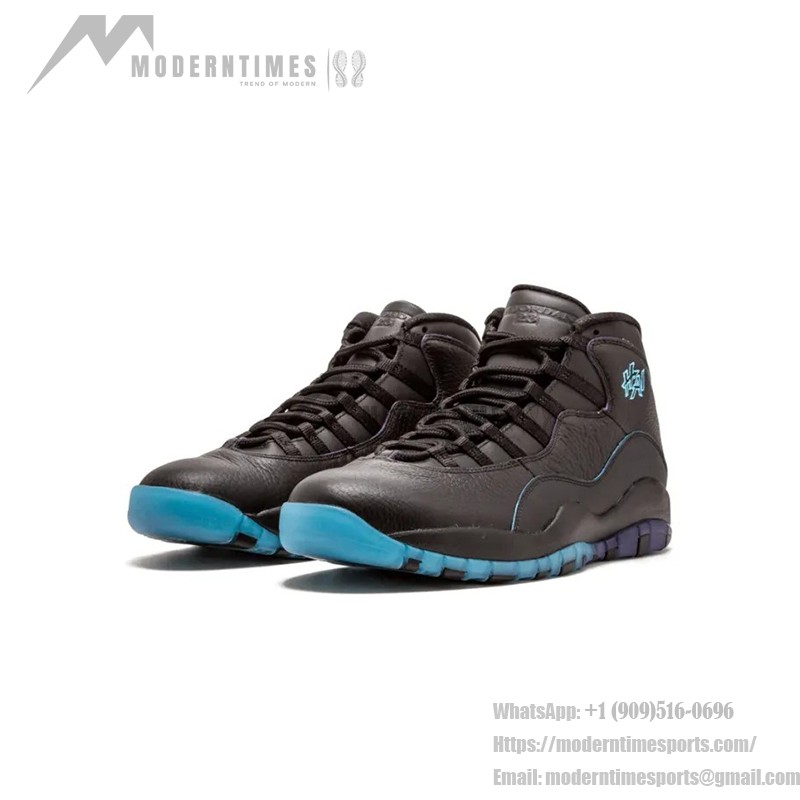 Air Jordan 10 Retro “Shanghai” 310805-024 Classic Sneakers Air Jordan 10 Retro “Shanghai” 310805-024 - Black with Blue Shanghai-Inspired Design