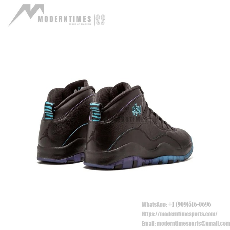 Air Jordan 10 Retro “Shanghai” 310805-024 Classic Sneakers Air Jordan 10 Retro “Shanghai” 310805-024 - Black with Blue Shanghai-Inspired Design