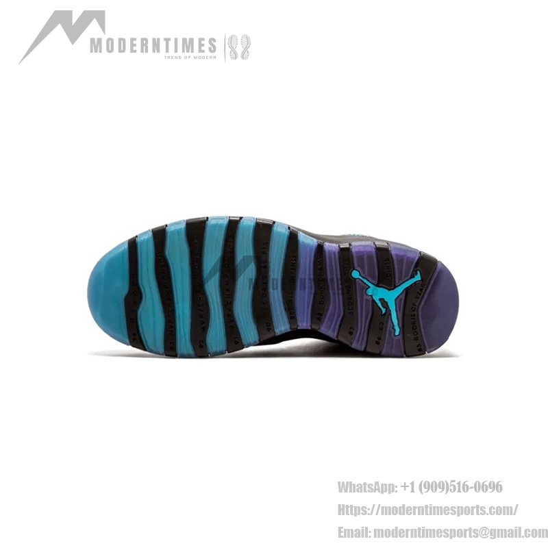 Air Jordan 10 Retro “Shanghai” 310805-024 Classic Sneakers Air Jordan 10 Retro “Shanghai” 310805-024 - Black with Blue Shanghai-Inspired Design
