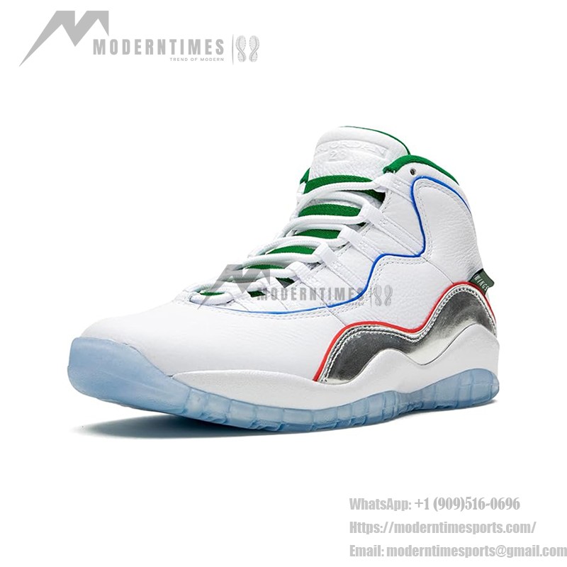 Air Jordan 10 Retro “Wings” CK4352-103 クラシックバスケットボールシューズ Air Jordan 10 Retro “Wings” CK4352-103 - ホワイト&シルバー、マルチカラーライン付き