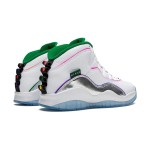 Air Jordan 10 Retro “Wings” CK4352-103 クラシックバスケットボールシューズ Air Jordan 10 Retro “Wings” CK4352-103 - ホワイト&シルバー、マルチカラーライン付き