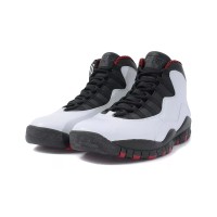 Air Jordan 10 “Double Nickel” 310805-100 Classic Basketball Sneakers - Iconic Black, White & Red Design