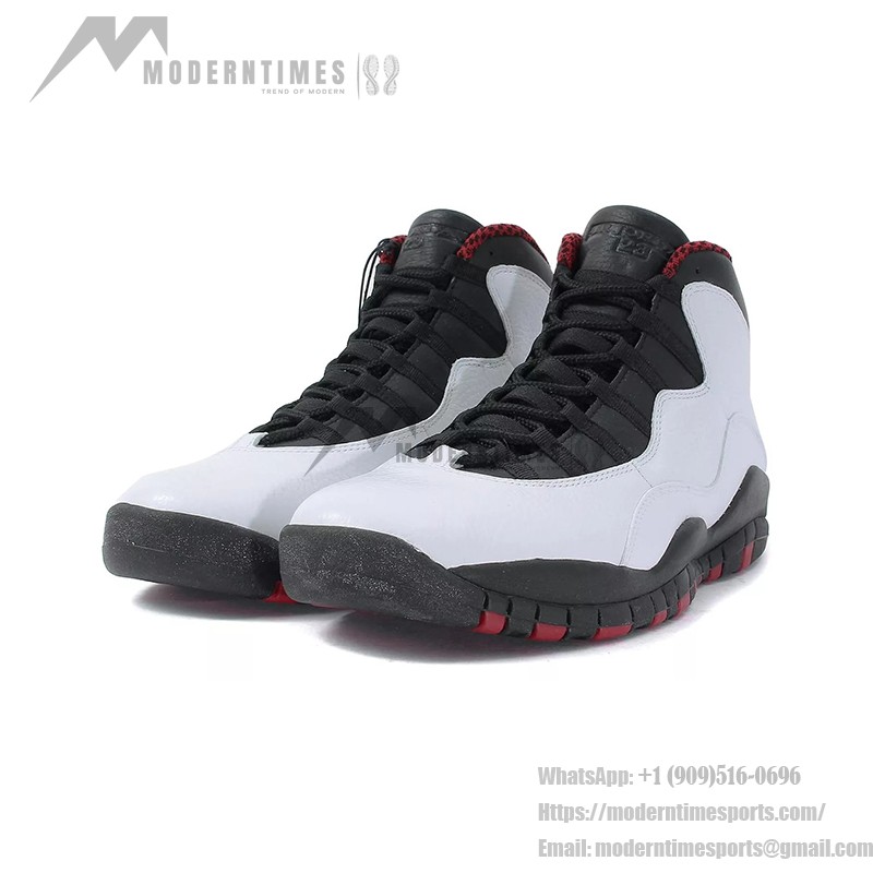 Air Jordan 10 “Double Nickel” 310805-100 アイコニックスニーカー Air Jordan 10 Double Nickel 310805-100 - ブラック、ホワイト、レッドのバスケットボールスニーカー