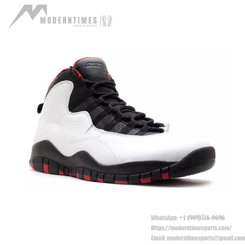 Air Jordan 10 “Double Nickel” 310805-100 アイコニックスニーカー Air Jordan 10 Double Nickel 310805-100 - ブラック、ホワイト、レッドのバスケットボールスニーカー