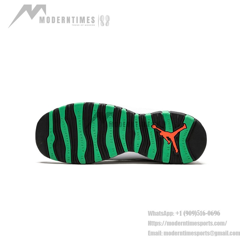 Air Jordan 10 “Verde” 705180-118 フレッシュなバスケットボールシューズ Air Jordan 10 Verde 705180-118 - 白、黒、緑のバスケットボールスニーカー