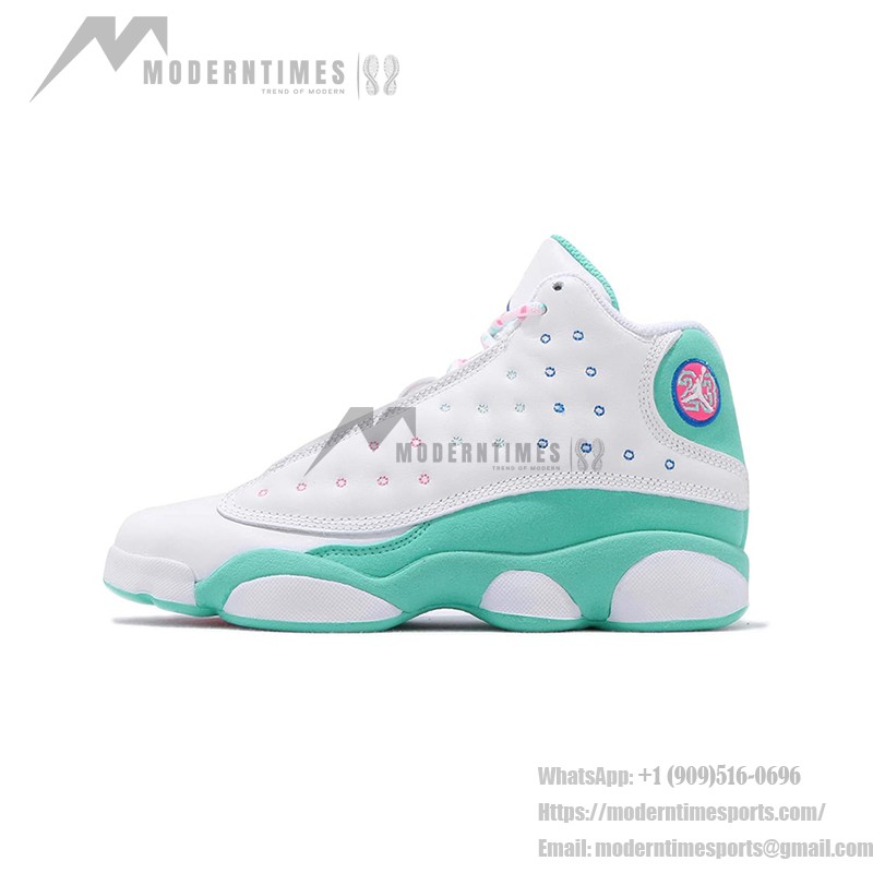 Air Jordan 13 GS "Aurora Green" 439358-100 - 爽やかなクラシック Air Jordan 13 GS "Aurora Green" 439358-100 - ホワイトとミントグリーンのスニーカー