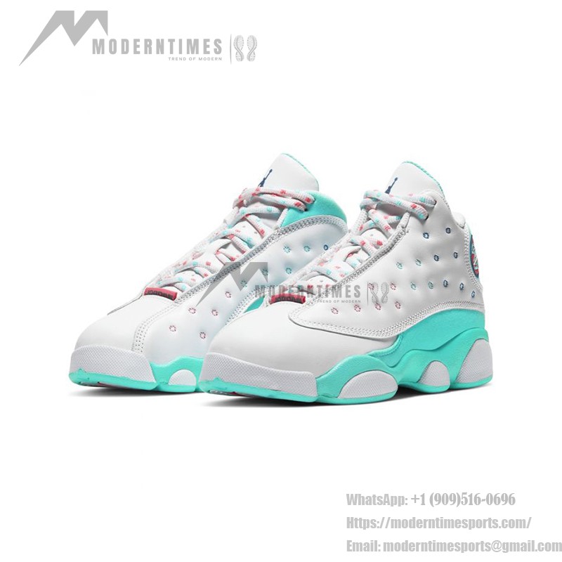 Air Jordan 13 GS "Aurora Green" 439358-100 - 爽やかなクラシック Air Jordan 13 GS "Aurora Green" 439358-100 - ホワイトとミントグリーンのスニーカー