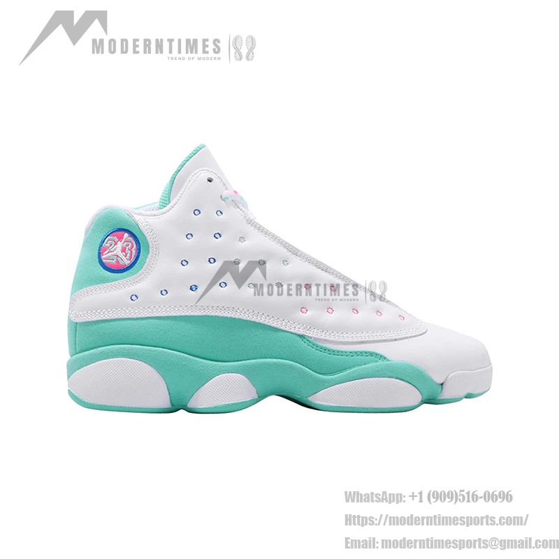 Air Jordan 13 GS "Aurora Green" 439358-100 - 爽やかなクラシック Air Jordan 13 GS "Aurora Green" 439358-100 - ホワイトとミントグリーンのスニーカー