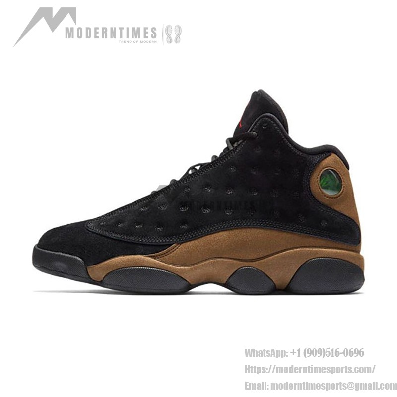 Air Jordan 13 Retro "Black Olive" 884129-006 - ダークスエードクラシック Air Jordan 13 Retro "Black Olive" 884129-006 - ブラックスエードとオリーブグリーンのスニーカー