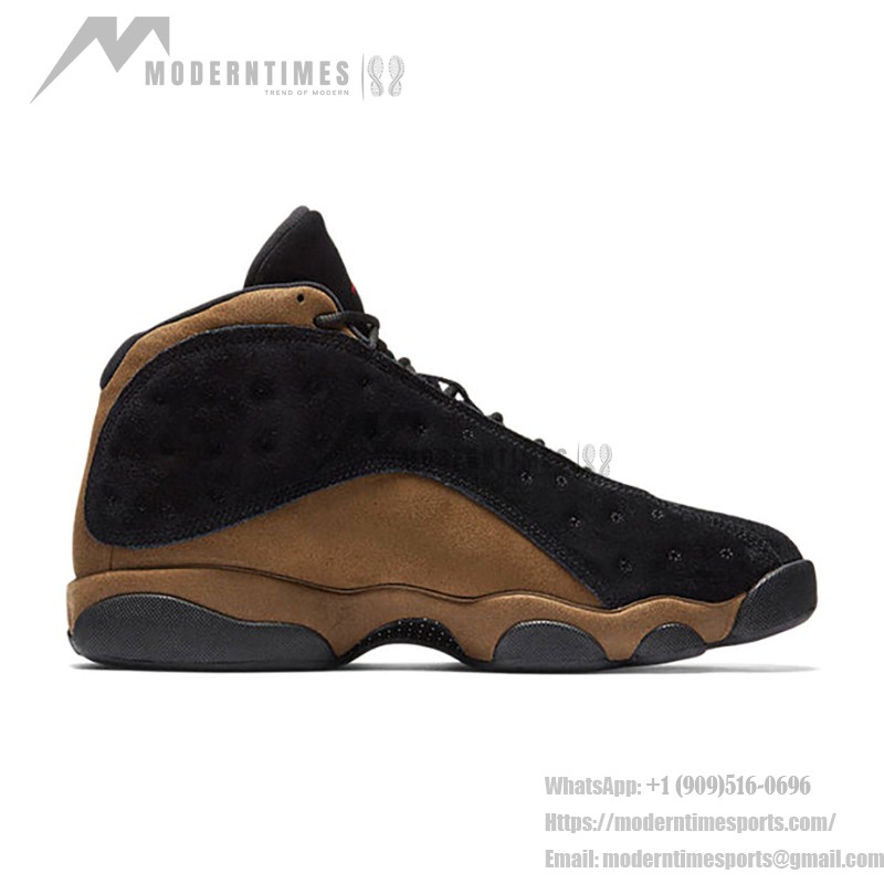 Air Jordan 13 Retro "Black Olive" 884129-006 - ダークスエードクラシック Air Jordan 13 Retro "Black Olive" 884129-006 - ブラックスエードとオリーブグリーンのスニーカー