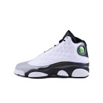 Air Jordan 13 Retro "Barons" 414571-115 - クラシックな白黒スタイル Air Jordan 13 Retro "Barons" 414571-115 - ホワイトレザーと光沢ブラックのスニーカー