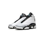 Air Jordan 13 Retro "Barons" 414571-115 - クラシックな白黒スタイル Air Jordan 13 Retro "Barons" 414571-115 - ホワイトレザーと光沢ブラックのスニーカー