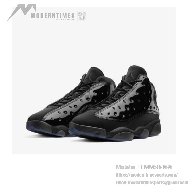 Air Jordan 13 Retro "Cap and Gown" 414571-012 - ラグジュアリーなオールブラックデザイン Air Jordan 13 Retro "Cap and Gown" 414571-012 - ブラックパテントレザーとスエードスニーカー