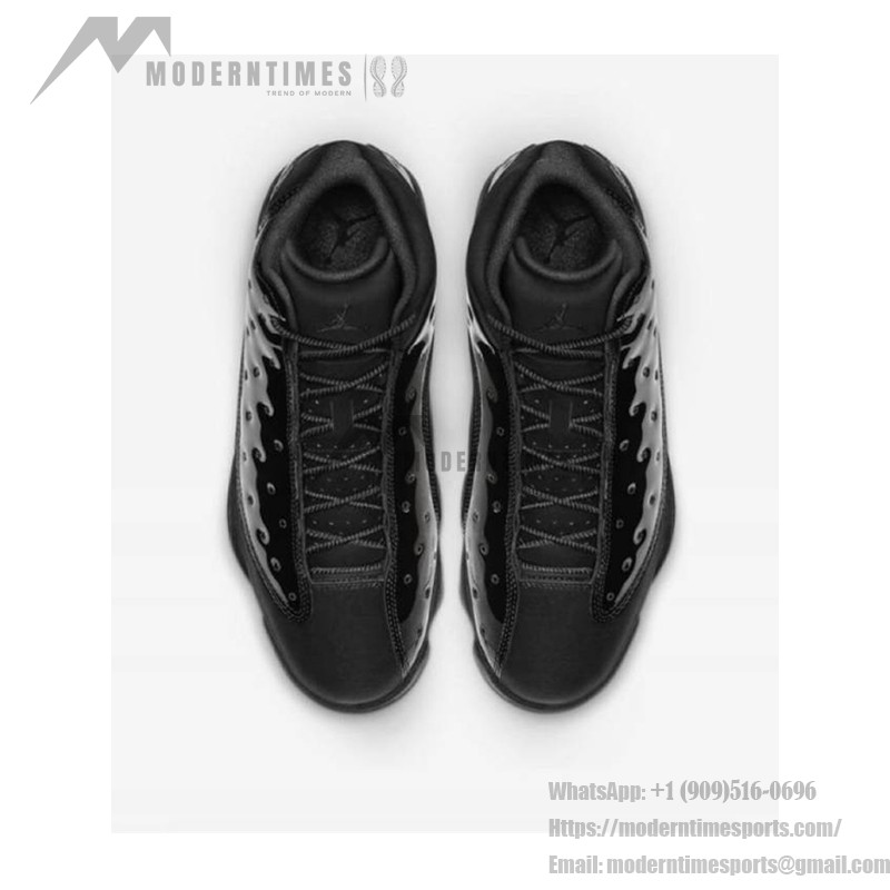 Air Jordan 13 Retro "Cap and Gown" 414571-012 - ラグジュアリーなオールブラックデザイン Air Jordan 13 Retro "Cap and Gown" 414571-012 - ブラックパテントレザーとスエードスニーカー
