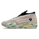 エアジョーダン 14 ロウ WMNS DJ1034-200 スタイリッシュなレディーススニーカー エアジョーダン 14 ロウ WMNS DJ1034-200 アーストーンとグリーン、ゴールドアクセント付きのレディーススニーカー