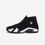 Air Jordan 14 Retro Schwarz-Weiß Basketballschuhe - Elegant und Klassisch Air Jordan 14 Retro Schwarz-Weiß Basketballschuhe mit hochwertigem Wildleder-Obermaterial und klassischem Design