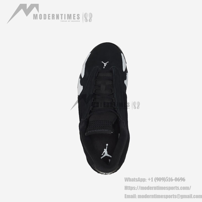 Air Jordan 14 Retro Schwarz-Weiß Basketballschuhe - Elegant und Klassisch Air Jordan 14 Retro Schwarz-Weiß Basketballschuhe mit hochwertigem Wildleder-Obermaterial und klassischem Design
