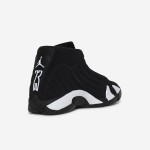 Air Jordan 14 Retro Schwarz-Weiß Basketballschuhe - Elegant und Klassisch Air Jordan 14 Retro Schwarz-Weiß Basketballschuhe mit hochwertigem Wildleder-Obermaterial und klassischem Design