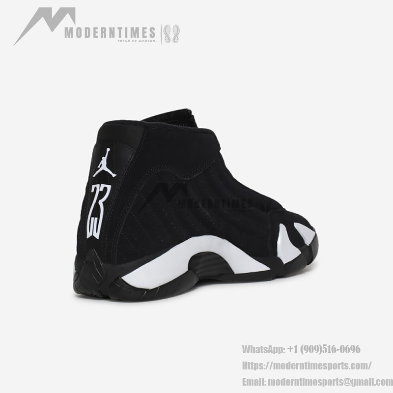 Air Jordan 14 Retro Schwarz-Weiß Basketballschuhe - Elegant und Klassisch Air Jordan 14 Retro Schwarz-Weiß Basketballschuhe mit hochwertigem Wildleder-Obermaterial und klassischem Design