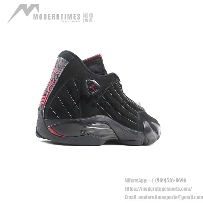 Air Jordan 14 Retro アイコニックなフェラーリインスパイアデザイン Air Jordan 14 Retro - ブラックとレッドのフェラーリインスパイアスニーカー