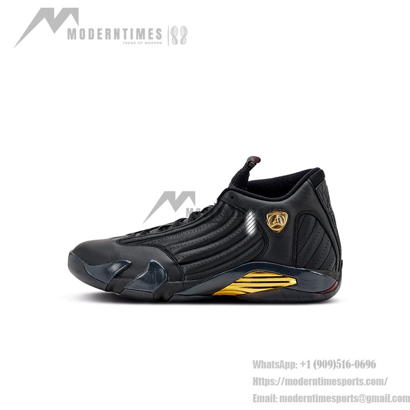 Air Jordan 14 Retro DMP - ブラック&ゴールド バスケットボールシューズ Air Jordan 14 Retro DMP 487471-022 - ブラック&ゴールド「ラストショット」スニーカー