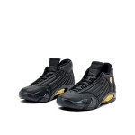 Air Jordan 14 Retro DMP - ブラック&ゴールド バスケットボールシューズ Air Jordan 14 Retro DMP 487471-022 - ブラック&ゴールド「ラストショット」スニーカー
