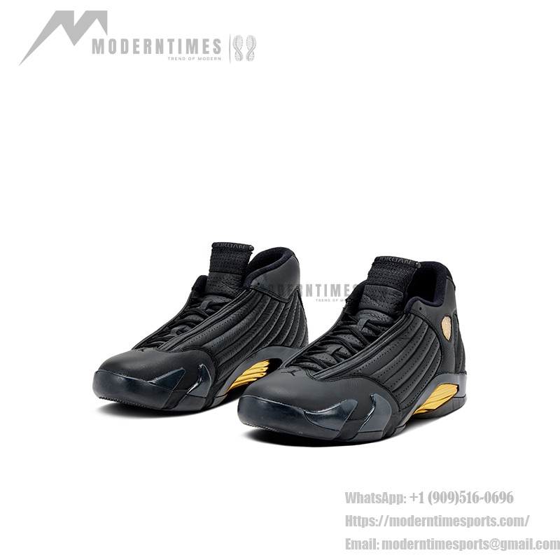 Air Jordan 14 Retro DMP - ブラック&ゴールド バスケットボールシューズ Air Jordan 14 Retro DMP 487471-022 - ブラック&ゴールド「ラストショット」スニーカー