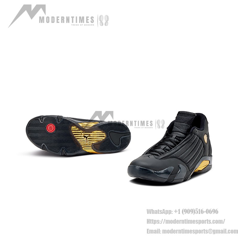Air Jordan 14 Retro DMP - ブラック&ゴールド バスケットボールシューズ Air Jordan 14 Retro DMP 487471-022 - ブラック&ゴールド「ラストショット」スニーカー