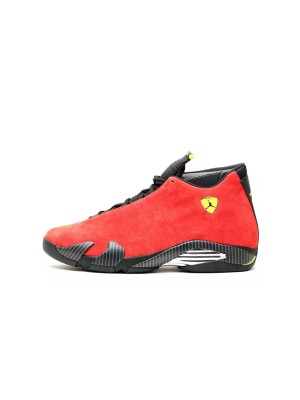 Air Jordan 14 Retro Ferrari 654459-670 - Premium Rote Wildleder & Schwarzes Leder Sneaker für Stil und Performance Air Jordan 14 Retro Ferrari 654459-670 - Premium Rote Wildleder & Schwarzes Leder Sneaker für Stil und Performance
