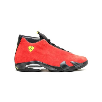 Air Jordan 14 Retro Ferrari 654459-670 - Premium Rote Wildleder & Schwarzes Leder Sneaker für Stil und Performance Air Jordan 14 Retro Ferrari 654459-670 - Premium Rote Wildleder & Schwarzes Leder Sneaker für Stil und Performance