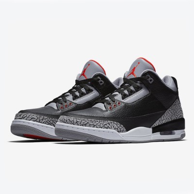 限定版 エア ジョーダン 3 OG “Black Cement” クラシック カジュアル スニーカー 854262-001