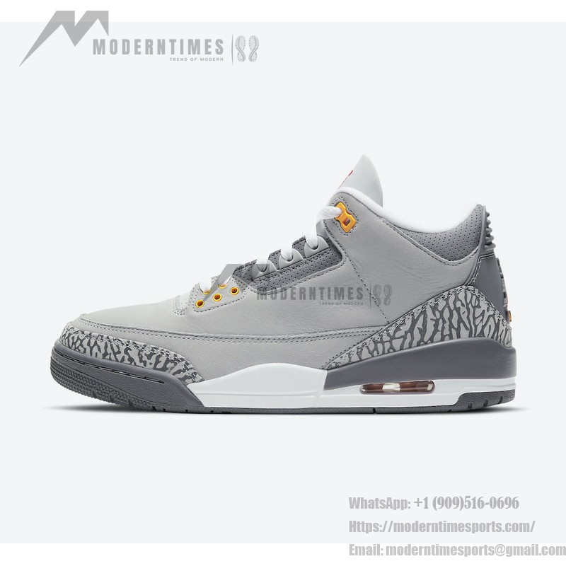 Air Jordan 3 "Cool Grey" 限定版スニーカー サイドビューのAir Jordan 3 "Cool Grey" CT8532-012 スニーカー