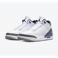 Limited Edition Air Jordan 3 "Dark Iris" Deep Purple Classic Casual Sneakers CT8532-105