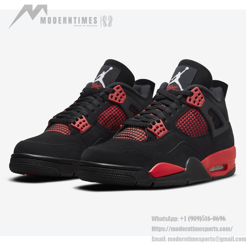 Air Jordan 4 Retro Red Thunder CT8527-016 スニーカー Air Jordan 4 Retro Red Thunder CT8527-016 スニーカー - 大胆な赤黒デザイン