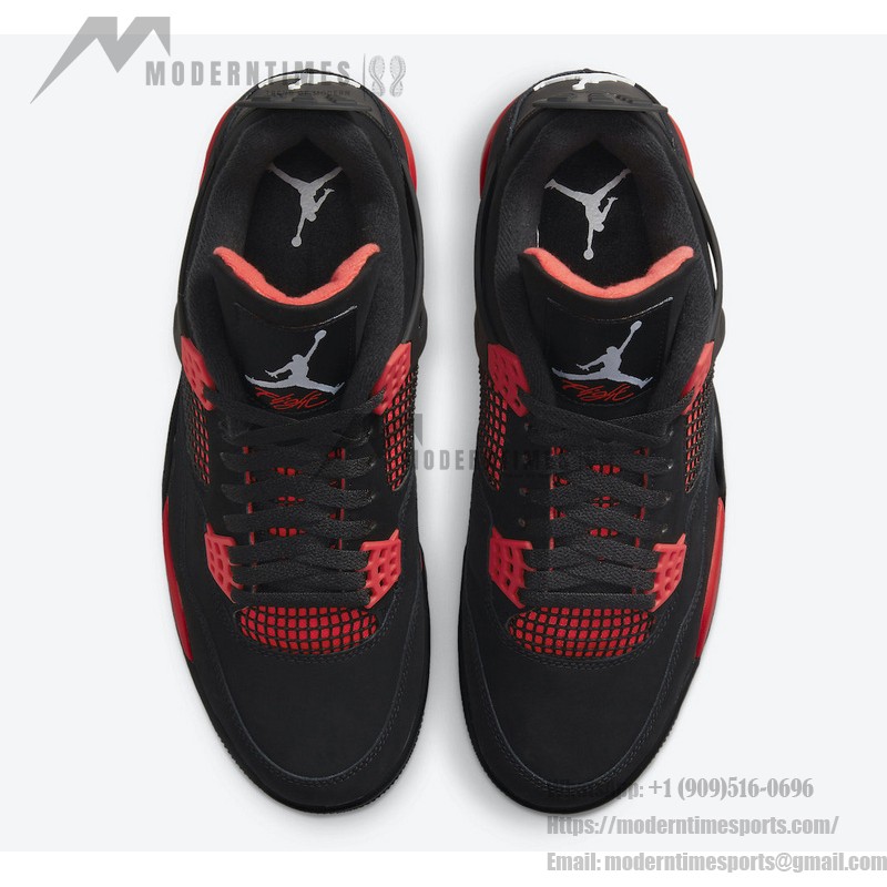 Air Jordan 4 Retro Red Thunder CT8527-016 スニーカー Air Jordan 4 Retro Red Thunder CT8527-016 スニーカー - 大胆な赤黒デザイン