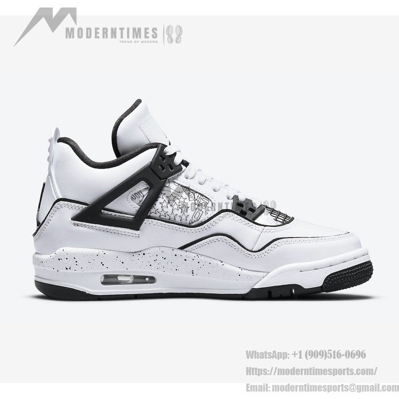 Men's Air Jordan 4 Retro 'DIY' DC4101-100 Sneakers Men's Air Jordan 4 Retro 'DIY' DC4101-100 Customizable White and Black Sneakers with Ultimate Comfort