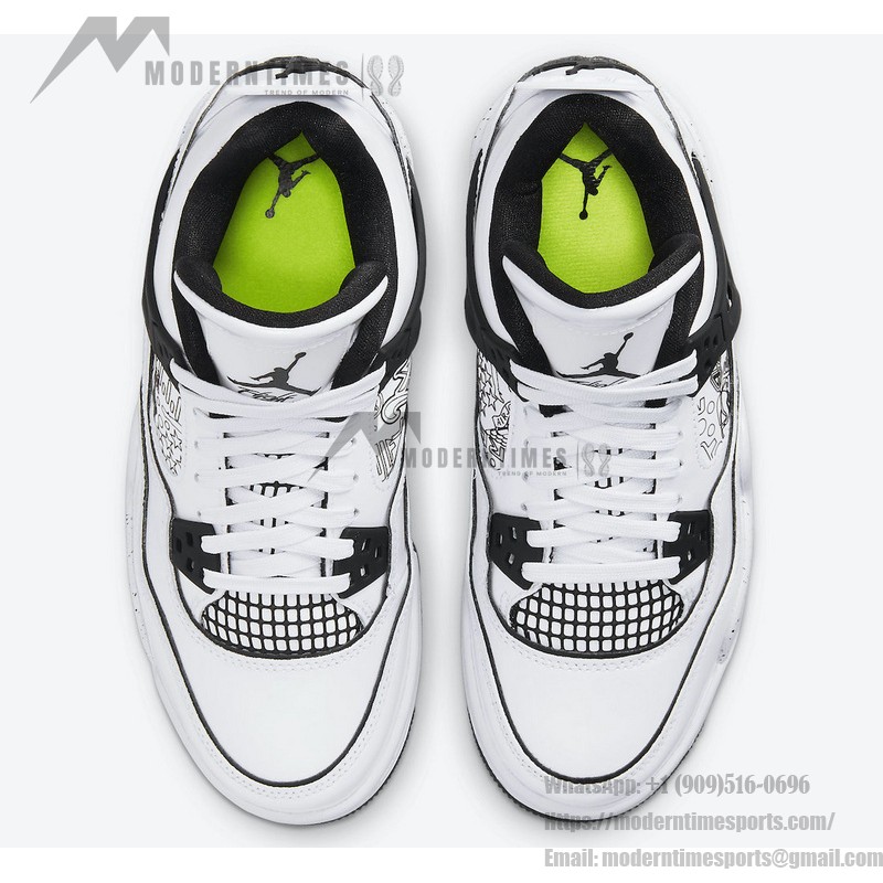 Men's Air Jordan 4 Retro 'DIY' DC4101-100 Sneakers Men's Air Jordan 4 Retro 'DIY' DC4101-100 Customizable White and Black Sneakers with Ultimate Comfort